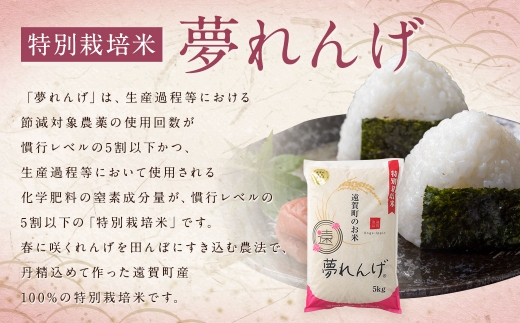【12ヶ月定期便】 特別栽培米 夢れんげ 10kg×1袋 合計120g 精米 米 コメ 定期便 【2025年10月下旬発送開始】