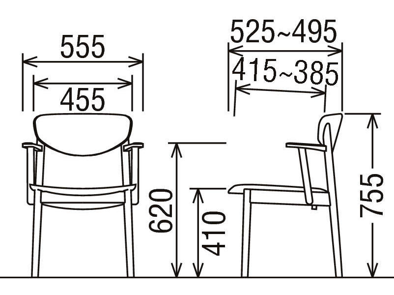 カリモク家具『ダイニングチェア・肘小』CW5641 [1284]