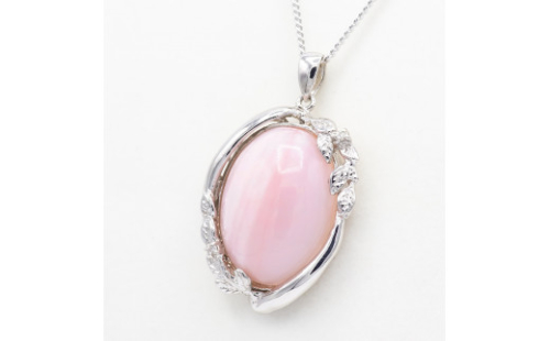 ピンクオパール ペンダント 10ct SV925 161299pop　[山梨 ペンダント ネックレス オパール ピンクオパール シルバー ジュエリー]