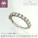 【ふるさと納税】 リング 指輪 レディース ダイヤモンド 1.00ct ジュエリー アクセサリー おしゃれ プラチナ ハーフ エタニティ ジュエリーケース付 鑑別書付 保証書付 k101-065