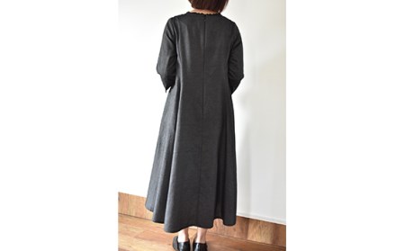 No.427 ふんわりコットンワンピース　L　ブラック