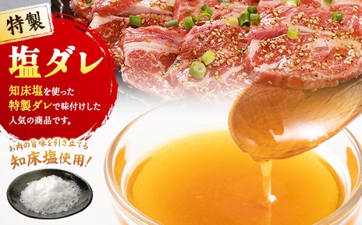 【定期便：全3回】知床ジンギスカン店「そら」知床ジンギスカン味付き「塩ダレ」ラム肩ロース900g（300g×3）