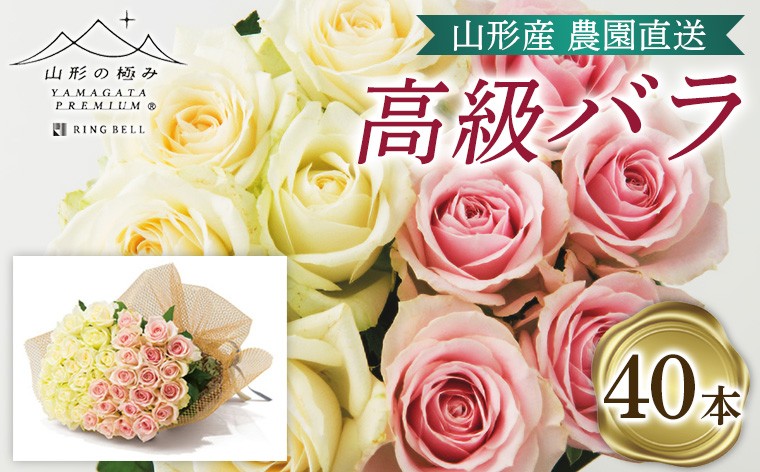 
                  山形産農園直送高級バラ 40本 FZ26-742
                