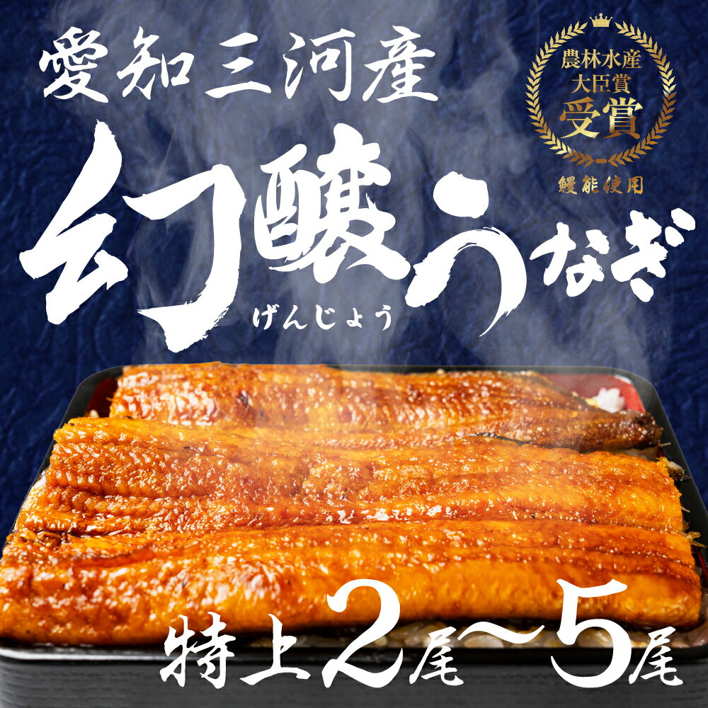 【ふるさと納税】愛知県三河産　幻醸うなぎ　蒲焼き 2尾～5尾 選べる 国産うなぎ 鰻 タレ付 セット 厳選 ウナギ かば焼き 丑の日 高級 贅沢 ご褒美 特産品 ふっくら お取り寄せ うな重 うな丼 ひつまぶし 冷凍 誕生日 お祝い 内祝い お中元 お歳暮 愛知県 豊橋市