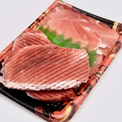 【3ヵ月毎定期便】松阪豚 シンタマ 約1kg ブランド豚 食べ比べセット ステーキしゃぶしゃぶ全2回【配送不可地域：離島】【4053456】