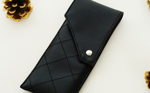 上質な日本製メガネケース「KAGULA」　Lサイズ（ブラック）