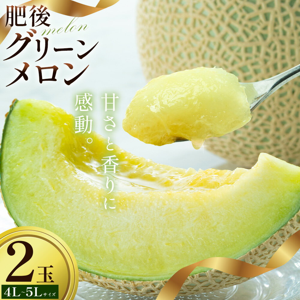【ふるさと納税】【先行予約】メロン 肥後グリーンメロン 特大 4L 〜 5L サイズ 2玉 約2〜2.4kg×2 MOTOYAMA358FARM 《2026年4月中旬-6月中旬頃出荷》 熊本県 菊池市 メロン 果物 フルーツ 九州産 国産 送料無料