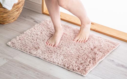 【ふるさと納税限定】ふわふわコスモトロン吸水速乾バスマット20mm2色セット 縦45cm×横60cm