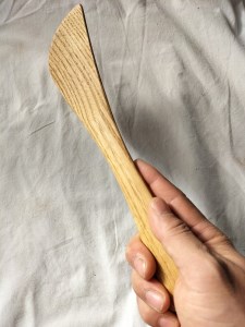 木べら　スパチュラ　右利き用　栗の木　ナチュラル