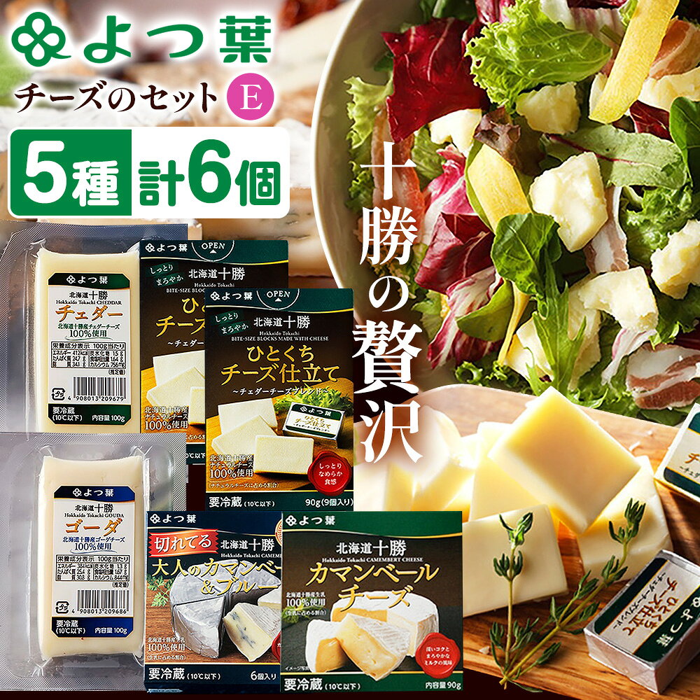 【ふるさと納税】よつ葉 チーズ 詰め合わせ E 《30日以内に出荷予定(土日祝除く)》 北海道 豊頃町産 十勝 乳製品 セット よつば よつ葉チーズ 朝食 おつまみ 料理 食べ比べ ギフト 贈り物 贈答用 プレゼント