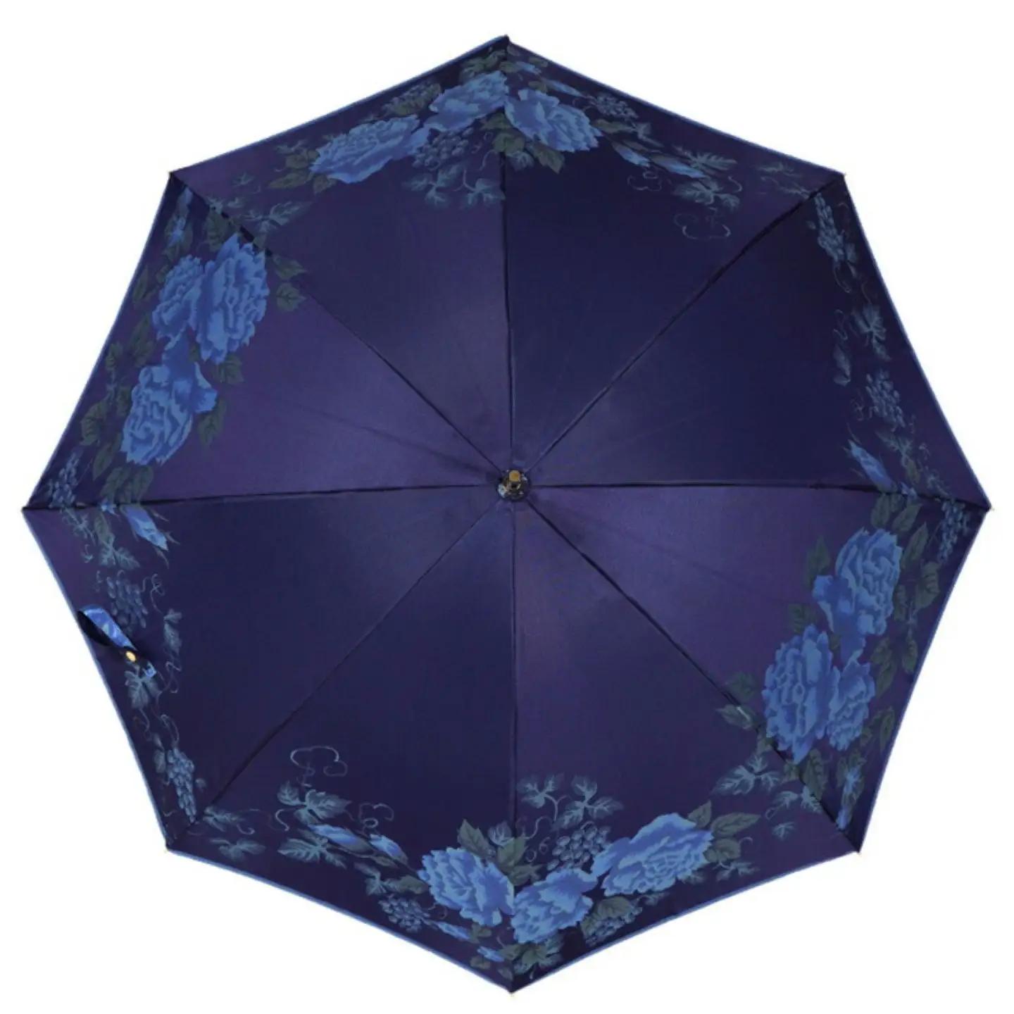 【槙田商店】晴雨兼用長傘　絵おり　バラとぶどう　コン