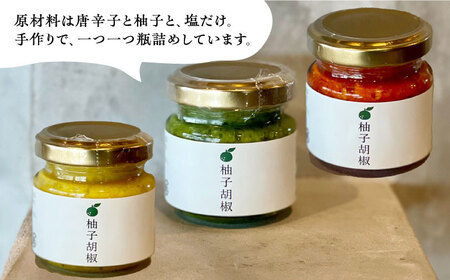 【お中元対象】柚子こしょう（3色セット） 長与町/アグリューム [EAI103]  柚子胡椒 柚子こしょう 柚子コショウ ゆずこしょう 調味料 保存料不使用 辛味 長崎県産 長与町