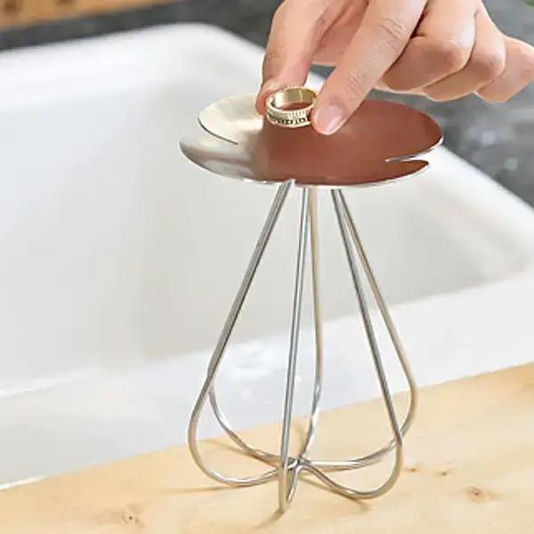 [ハナウタ] おしゃれなステンレス製キッチン用品 アクセサリースタンド シルバー 燕三条製【011P003】