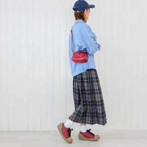 ポルカ｜レッド  XL【39】(25.0cm) レディース スニーカー 幅広 甲高 外反母趾 ゆったり 3E 大人気 厚底 靴