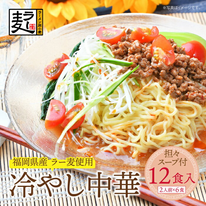 【ふるさと納税】 レビューキャンペーン 【4〜8月発送】福岡県産ラー麦 冷し中華（坦々スープ付） 福岡 冷し中華 坦々スープ ラー麦 アレンジ