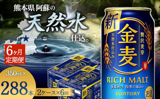 
FKK19-782 【6ヶ月定期便】サントリー 金麦 350ml×48缶（2ケース） 熊本県 嘉島町 ビール
