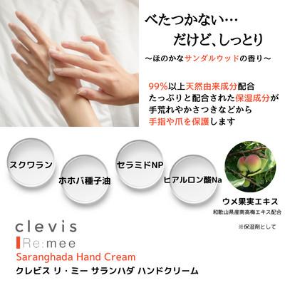 ふるさと納税 和泉市 99%天然由来成分配合　べたつかないのにお肌しっとり　クレビス　リ・ミー　サランハダ　ハンドクリーム |  | 01