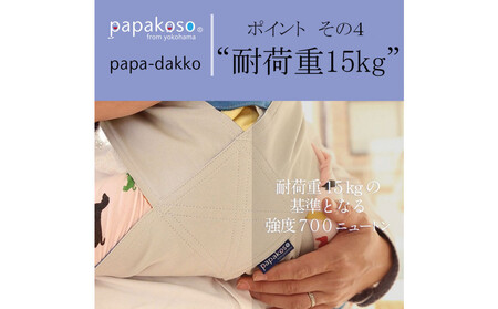 パパ専用抱っこひも 富士金梅 ライトグレー〈パパコソ〉（XLサイズ）