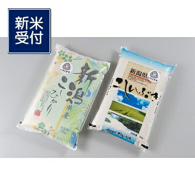【ふるさと納税】【新米受付・令和7年産米】新潟県岩船産「コシヒカリ」と「こしいぶき」の食べ比べセット（神林産地）計10kg 各5kg 米 精米 白米 ご飯 ごはん 新潟県 村上市 NB4084