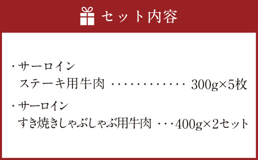 博多 和牛 サーロイン ステーキ 薄切り肉 詰め合わせ 計 2.3kg