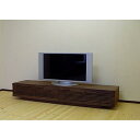 【ふるさと納税】【VOICE テレビボード ウォールナット　180cm】シャープな無垢材ルーバー扉のテレビボード＜ウォールナット材　オイルフィニッシュ　リモコン対応＞家具 テレビ台 テレビボード TVボード AVボード 棚 リビングボード サイド MUFactory