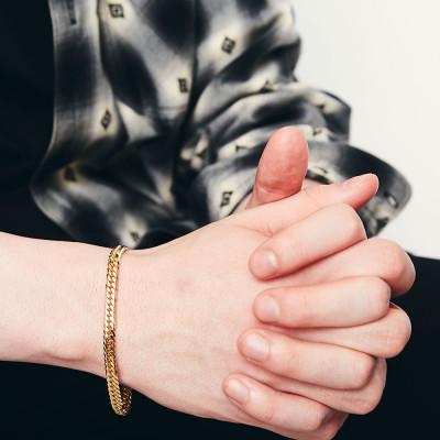 ふるさと納税 魚津市 K18 ダブル六面喜平ブレスレット 20cm-20g造幣局検定マーク入り |  | 03