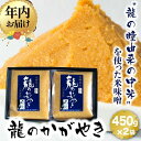 【ふるさと納税】飛騨の米味噌「龍のかがやき」450g×2袋 | 龍の瞳由来のお味噌 みそ 発酵食品 保存料不使用 大豆 米 発酵 国産 山宗農園 HV001VP