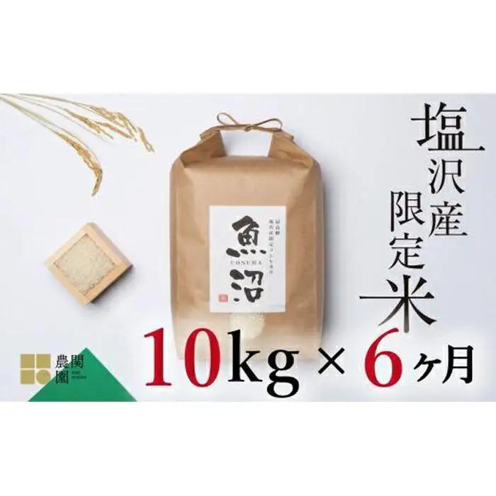 【定期便令和7年産】南魚沼コシヒカリ10kg×全6回　旧塩沢地区限定米【定期便 銘柄米 ブランド米 精米 こしひかり コシヒカリ 魚沼産 新潟米 産地直送 お米 米 こめ コメ ご飯 御飯 ごはん】