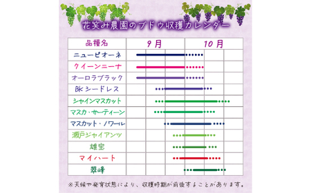 岡山　花笑み農園の『シャインマスカット』2kg(3～5房)優品　S-2優【2025年9月下旬～発送】【配送不可地域：離島】【1593497】