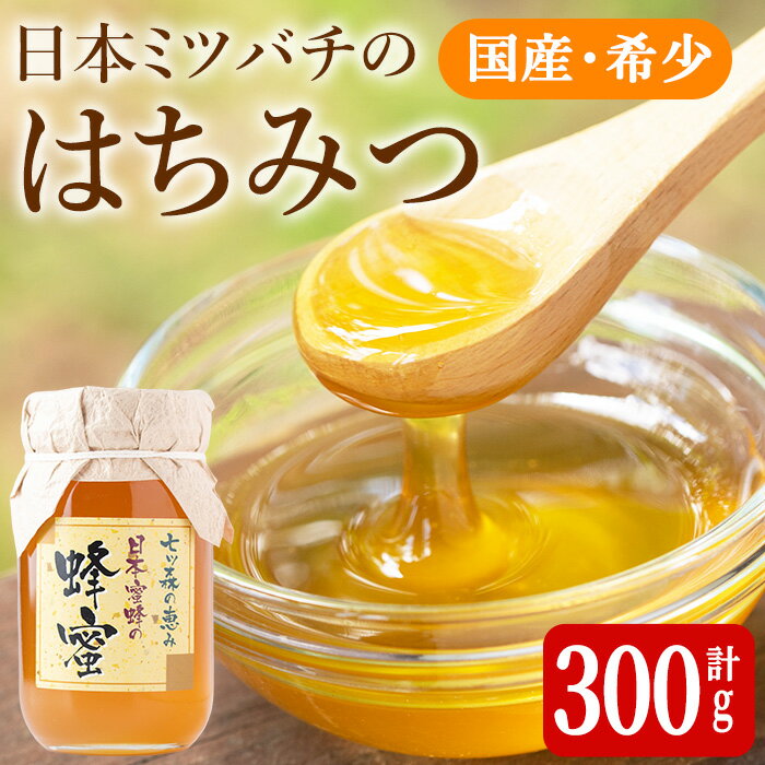 【ふるさと納税】七ツ森の恵 日本ミツバチのはちみつ 300g ハチミツ 蜂蜜 日本蜜蜂 国産 日本ミツバチ 百花蜜【はちみつ屋】ta199