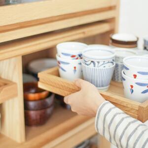 旭川家具 山室家具製作所 ココ キャビネット4段 北海道ナラ 【 国産 無垢 インテリア 木製 ナチュラル キャビネット 食器棚 キッチンボード 収納 キッチン 北海道 】_04583