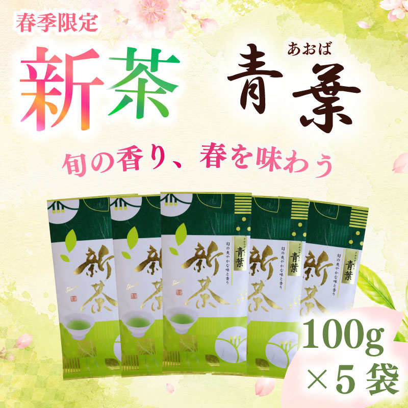 2026年度産 新茶 青葉100g×5袋 お茶 静岡 新茶 静岡 県 牧之原市 相良物産 青葉100g×5袋