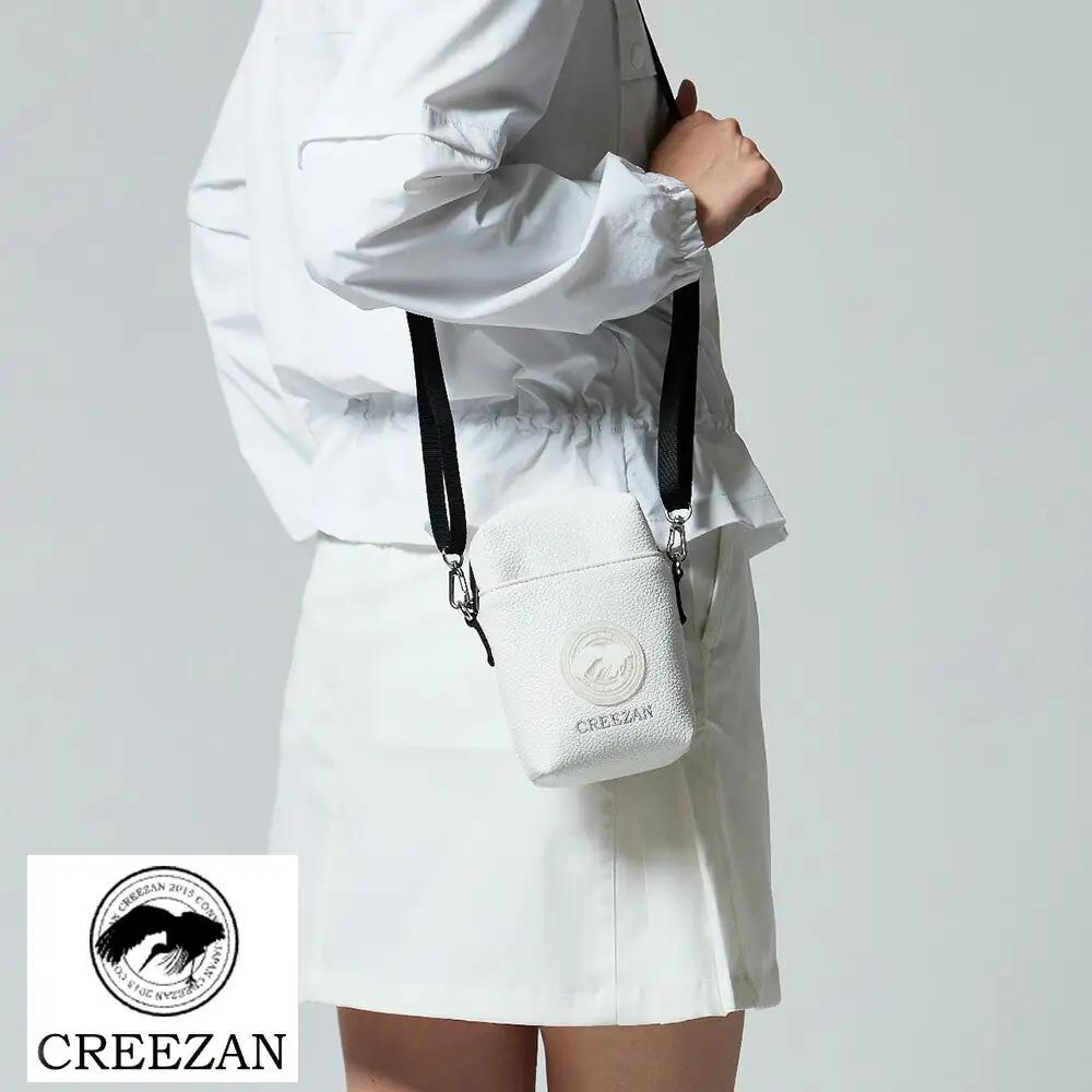 CREEZAN GOLF クリーザンゴルフ マルチケース ホワイト CCGI-017-01 / ゴルフ ミニショルダーバッグ ゴルフバッグ 軽量 収納力 水濡れに強い 高機能合成皮革 ショルダーストラップ付き シンプル デザイン