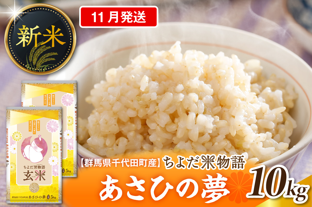 2026年11月発送【令和8年度産】群馬県千代田町産 あさひの夢 5kg×2袋 (玄米) 群馬県 千代田町