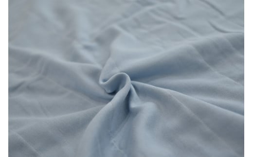 【G0664】和晒し6重合わせ　ガーゼケット　大判：配送情報備考　ブルー