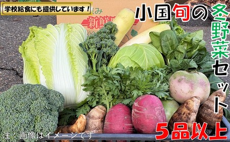 【数量限定】小国の旬の新鮮冬野菜セット　5品以上　