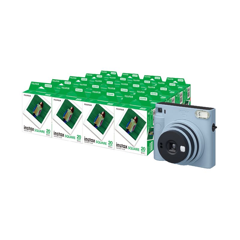 「インスタントカメラinstax™“チェキ”スクエアセット」instax™ スクエアフォーマットフィルム 2パック×20（合計400枚撮影可能）インスタントカメラ“チェキ”「instax SQUARE