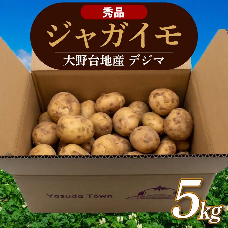 《先行予約》 じゃがいも 秀品 春デジマ じゃがいも 安田町 大野台地 5㎏ YK-0010