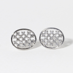 プラチナ楕円形ダイヤモンドピアス 0.22ct  PT900 プラチナ ピアス ジュエリー アクセサリー ダイヤモンド ダイヤ0.11ct×2 カラット 天然 ダイヤモンド プラチナ900 プラチナ 