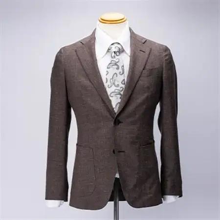 クラバットユキジ製　国産シルクネクタイ・ペイズリーベージュ_装飾品・工芸品  服飾小物 _【1441416】