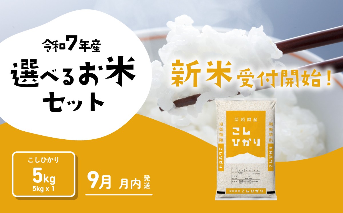 
            令和7年産 新米 精米 コシヒカリ 5kg 9月発送 令和7年産米 [SF297yai]
          