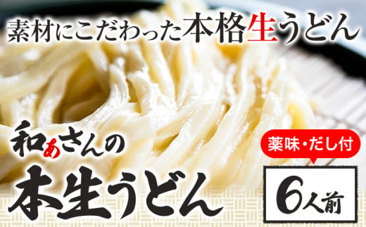 おうどんセット ６人前 《90日以内に出荷予定(土日祝除く)》和ぁさん家、株式会社栄工製作所 うどん 麺 生麺 生うどん 本格 手作り 和食 ご家庭用 こだわり お手軽 ギフト セット 薬味 だし付き