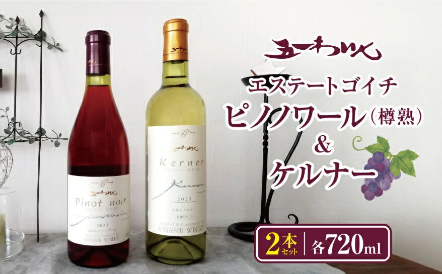 【ふるさと納税】五一わいん エステートゴイチピノノワール（樽熟）&ケルナー 2本セット | ワイン 五一わいん 赤 白 セット 林農園 長野県 塩尻市