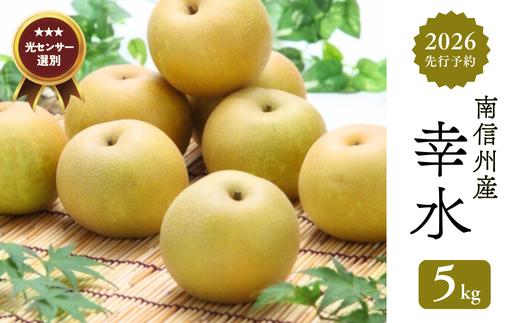 JA05-26A【先行予約】梨 幸水 約5kg／2026年8月中旬～9月上旬頃 配送予定 // 贈答 センサー選別 糖度センサー 梨 なし ナシ 果物 フルーツ ギフト 幸水 太鼓判 優糖生