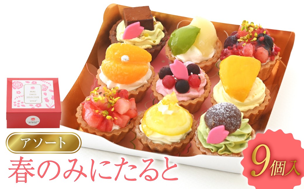 
                  春のみにたるとアソート9個入り【ケーキ タルト フルーツ スイーツ フルーツタルト 人気スイーツ 人気タルト 岡山県 倉敷市 おすすめ 人気】
                