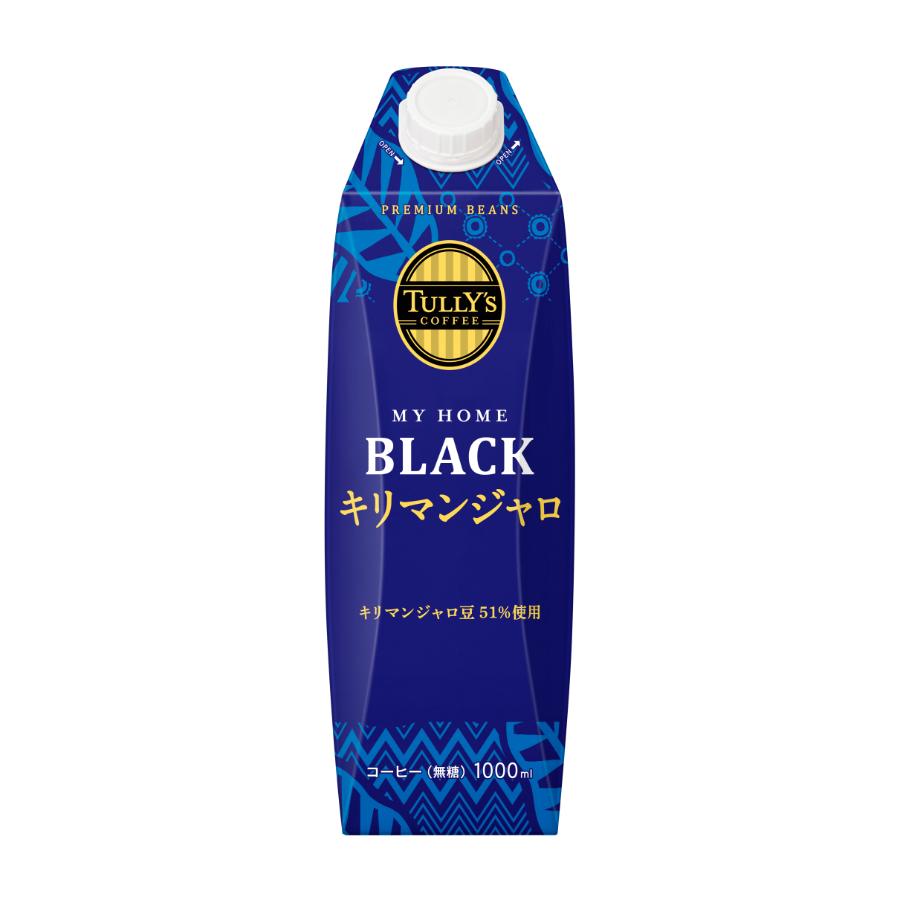 ＜伊藤園＞屋根型キャップ付き紙タリーズマイホームブラックキリマンジャロ1000ｍｌ×6本（1ケース）