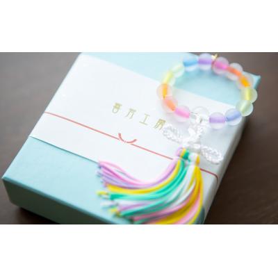 ふるさと納税 京都市 【意匠京念珠板倉】京念珠 数珠屋がつくる 虹色ストラップ |  | 01