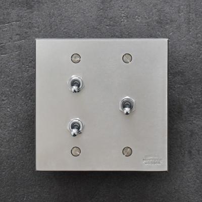 ふるさと納税 木津川市 HITTITEのステンレス製　トグルスイッチF(3口正方形)
