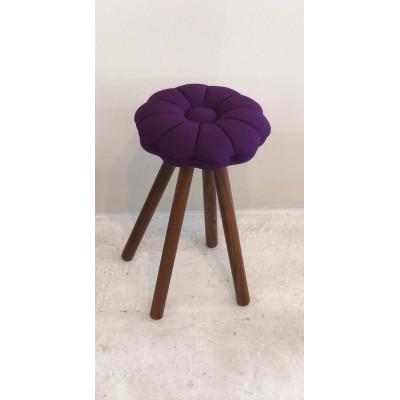 ふるさと納税 大川市 monaca stool:kiku【紫/ウォールナット/高さ45cm】