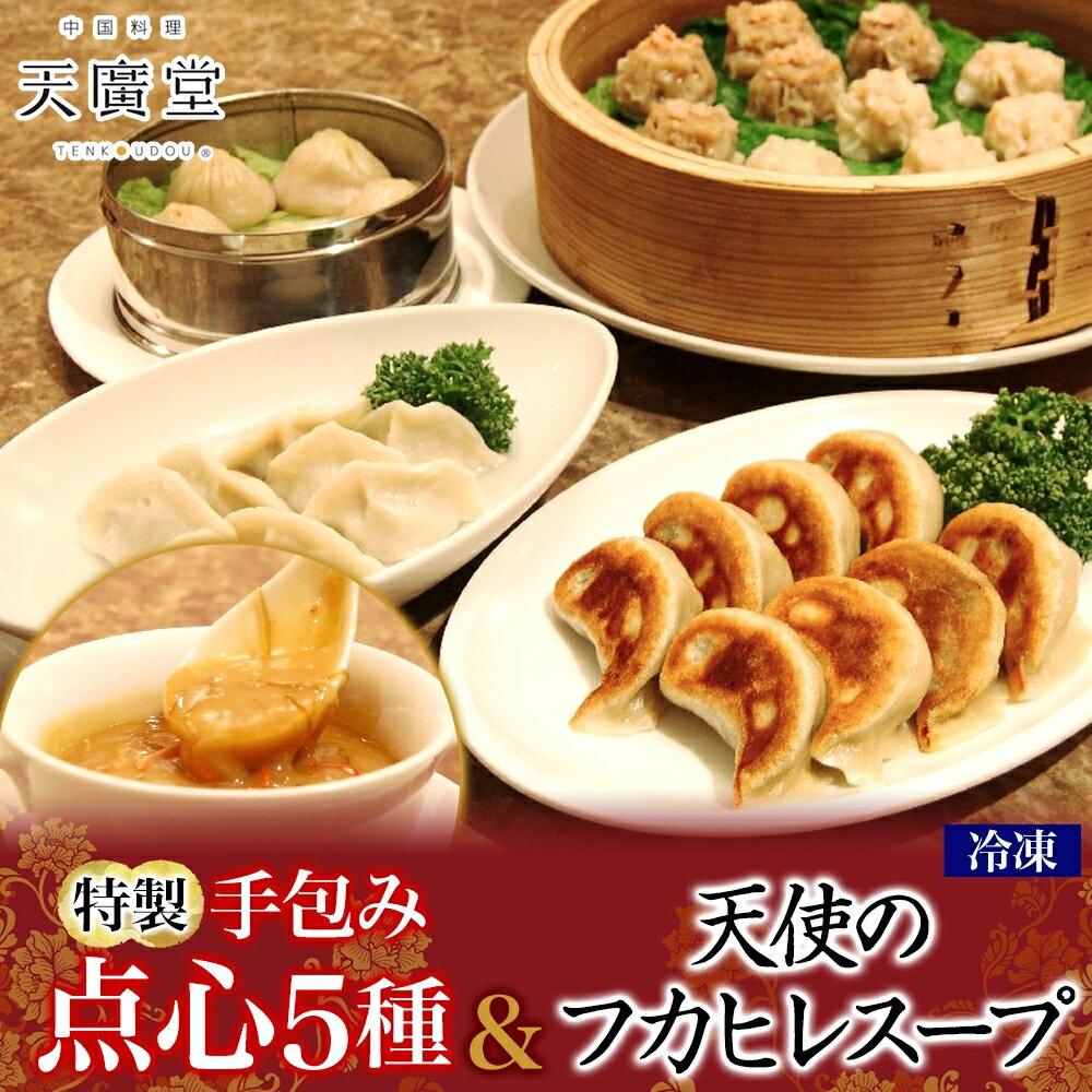 【ふるさと納税】 天廣堂 天使のフカヒレスープ3食分 特製手包み点心5種セット 中華 中国 フカヒレ スープ セット 冷凍 簡単調理 濃厚 本格 プロの味 国産 おつまみ おかず 蟹 おもてなし レトルト 一人暮らし 贈り物 お取り寄せ 手づくり 千葉県 松戸市